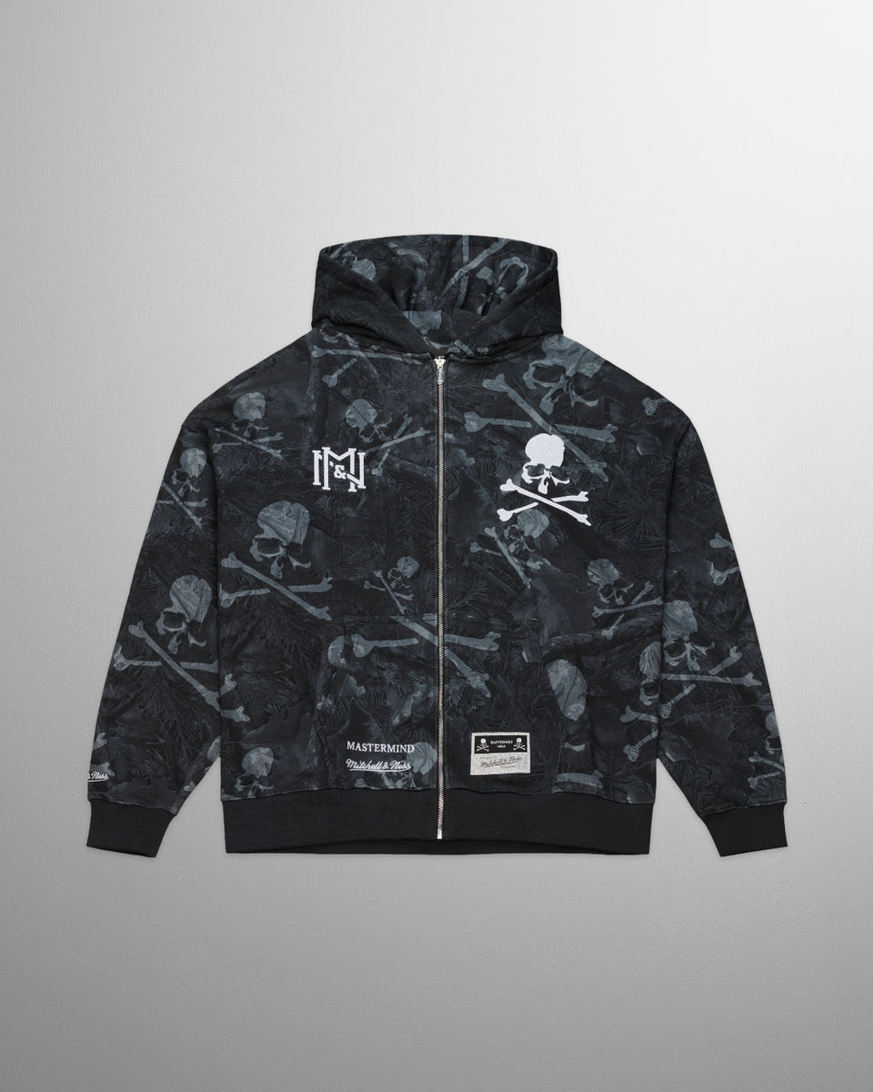 Mitchell&Ness × MASTERMIND WORLD PRINT ZIP UP HOODIE – MASTERMIND