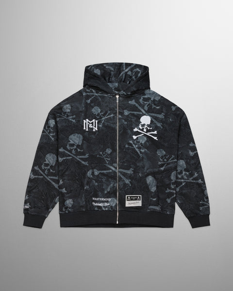 Mitchell&Ness × MASTERMIND WORLD PRINT ZIP UP HOODIE – MASTERMIND