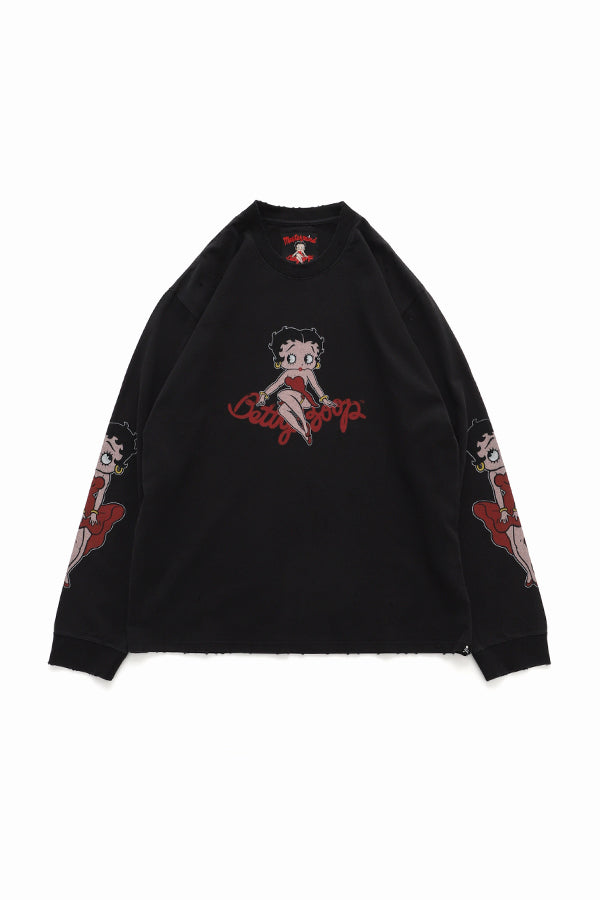 まみ Marble Print Jersey High Neck Top - grey - Mame Kurogouchi