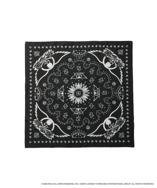 その他 BE@RBRIC MASTERMIND WORLD BANDANA 1000% AEROSMITH × MASTERMIND WORLD Wing And Skull Logo Bandana