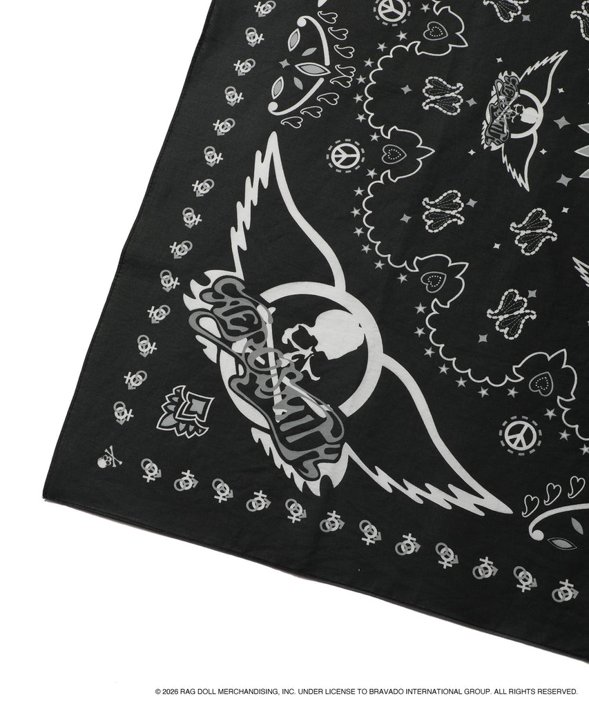 AEROSMITH × MASTERMIND WORLD Wing And Skull Logo Bandana