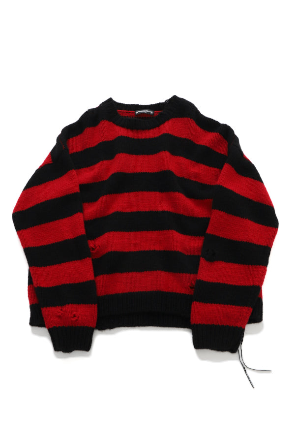 mastermind フリンジストール 赤×黒×金 美品 CASHMERE HANDKNITTED DISTRESSED JUMPER – MASTERMIND TOKYO 公式