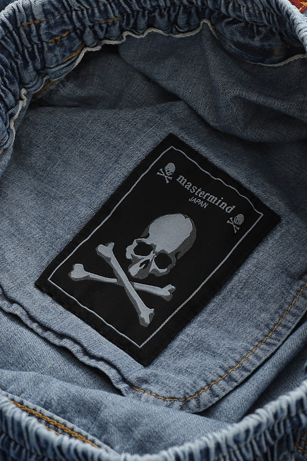 MASTERMIND JAPAN デニムショートパンツ スカル刺繍 32 23031125000110045_dm_5_1ed6e4e